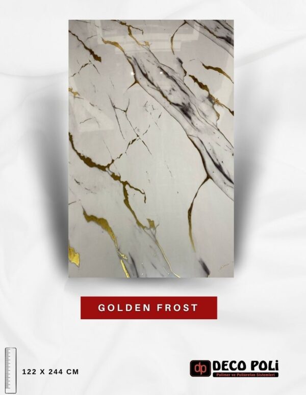 Golden Frost Mermer Plaka