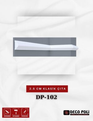2,5cm Klasik Boyanabilir Duvar Çıtası DP-102