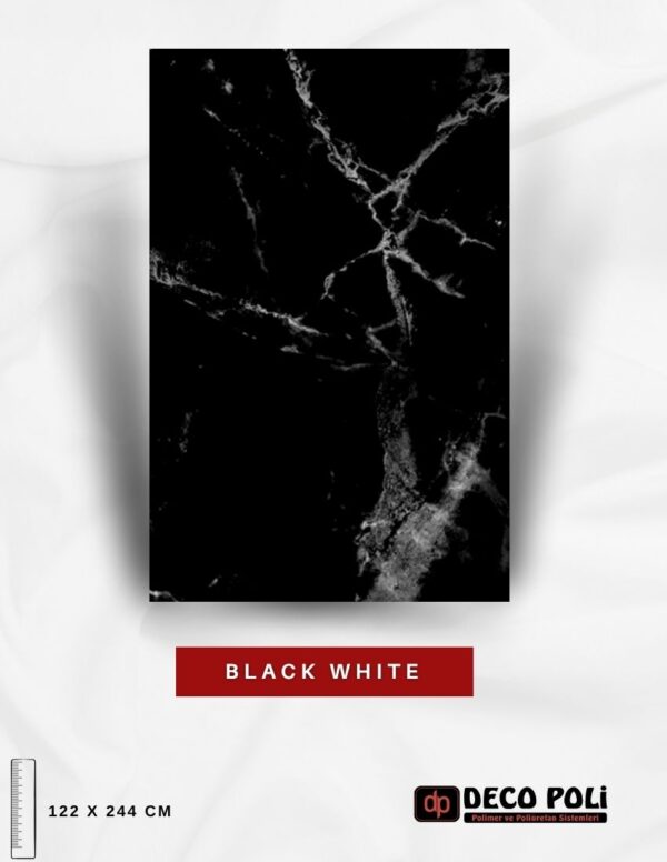 Black White Mermer Plaka