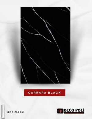 Carrara Black Mermer Plaka