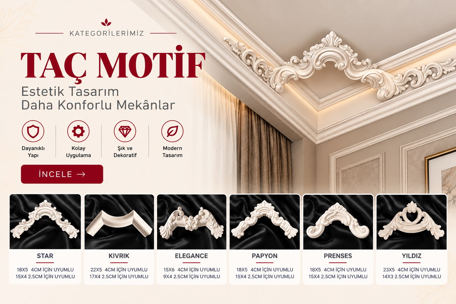 Taç Motif — hazırladığınız orijinal kategori kapağı